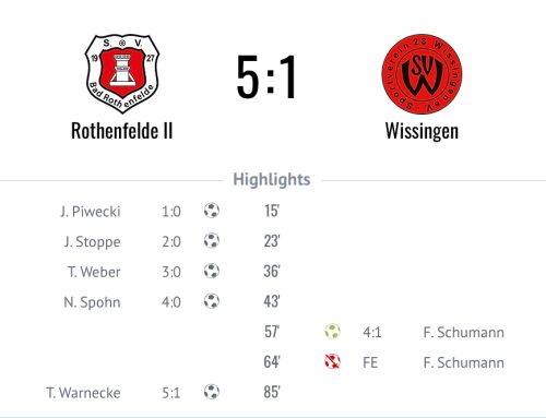 SV 28 Wissingen unterliegt zum Saisonabschluss in Bad Rothenfelde – Platz 4 in der Abschlusstabelle